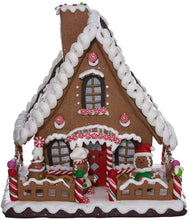 Load image into Gallery viewer, Kurt S. Adler 10 Inch Clay Paste LED Gingerbread House Table Piece
