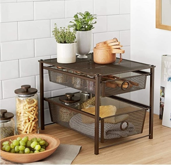 2 Tier Sliding Basket Organizer