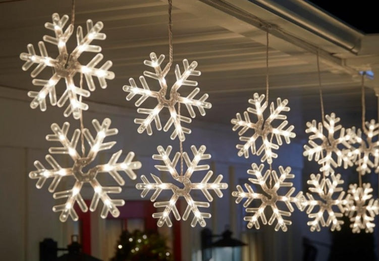 Home Accents Holiday 72-Light Clear Incandescent Snowflake Light (3 Pack)